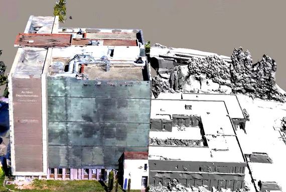 Modélisation 3D du bâtiment Ginesy, accueillant les archives départementales - Image en taille réelle, .JPG 122Ko fenêtre modale
